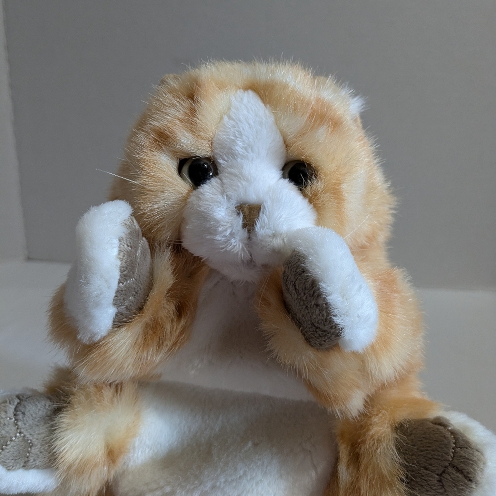 Folkmanis Orange Tabby Kitten Cat Hand Puppet